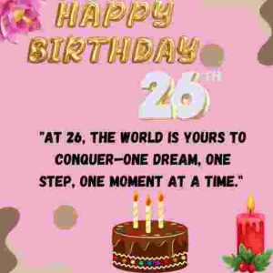 250+ Happy 26th Birthday Wishes, Quotes with Images - Wishonbrithday