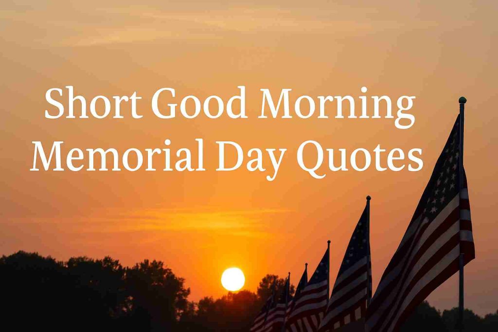 Short Good Morning Memorial Day Quotes