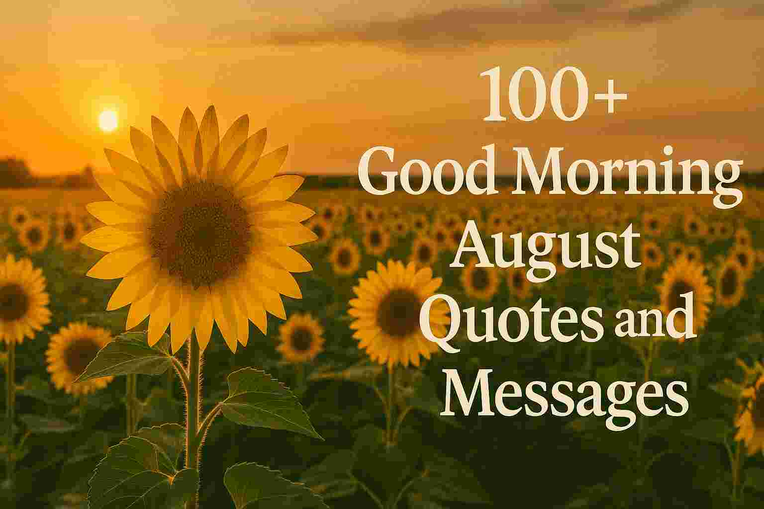 100+ Good Morning August Quotes and Messages