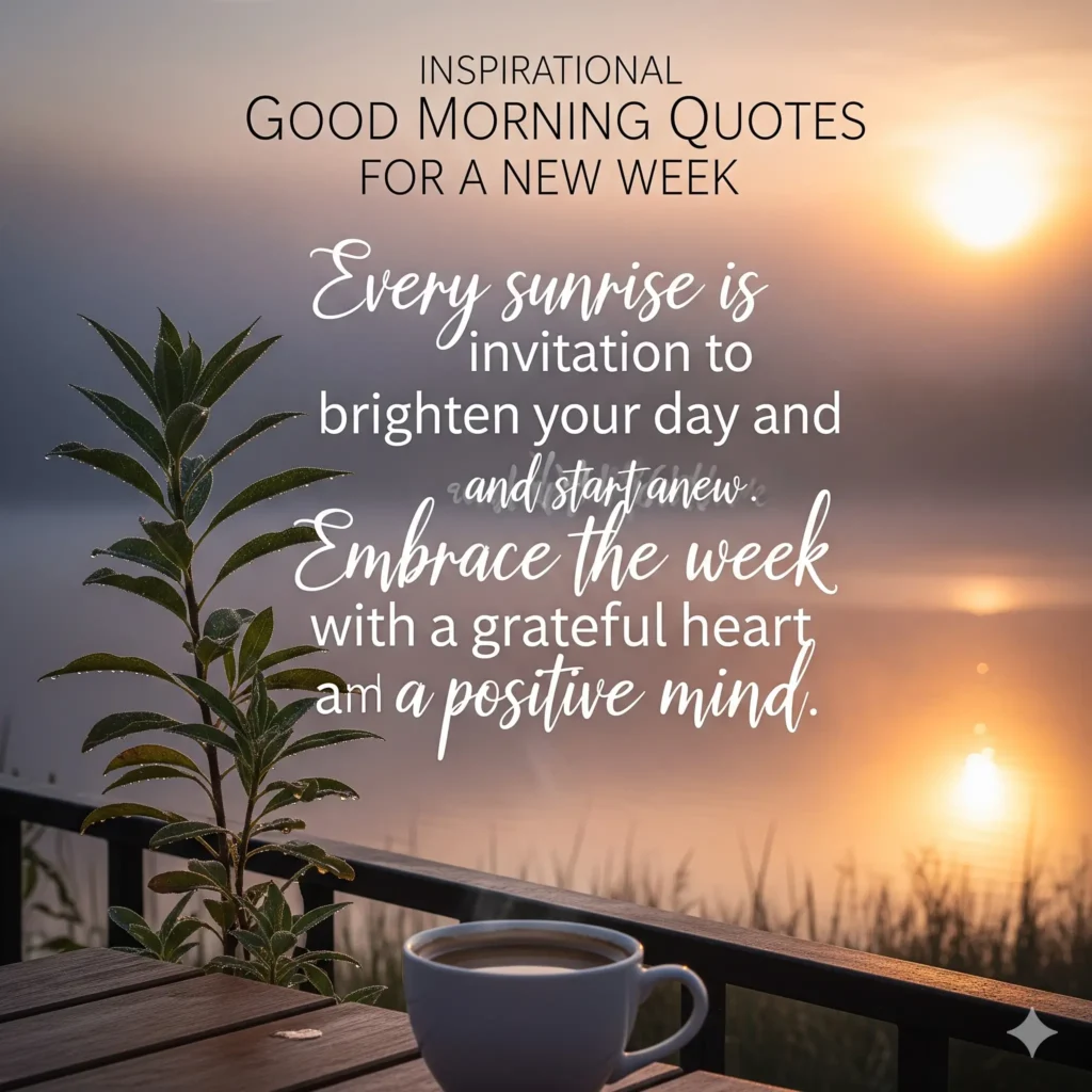 Motivational Good Morning Quotes for a New Week
