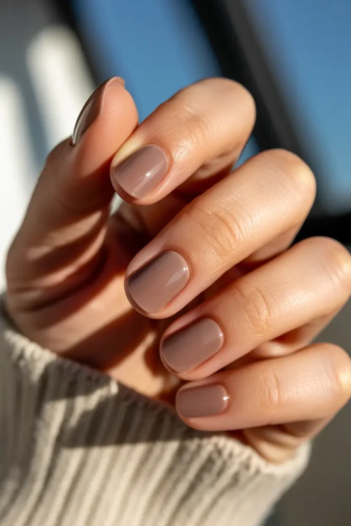 Neutral Brown Soap Manicure