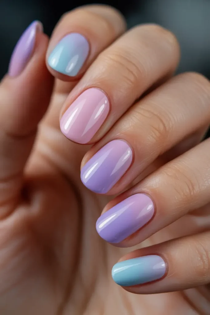 Ombre Pastel Nails