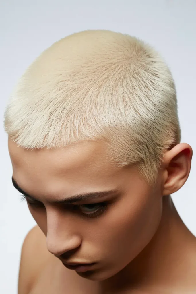Platinum Blonde Buzz Cut