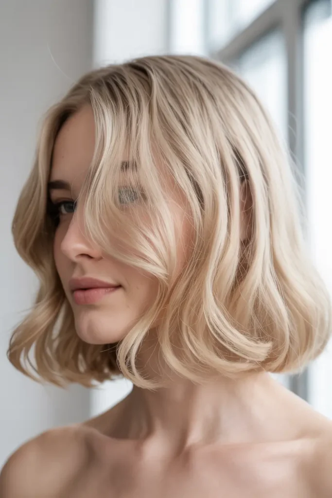 Platinum Blonde Lob (Long Bob)
