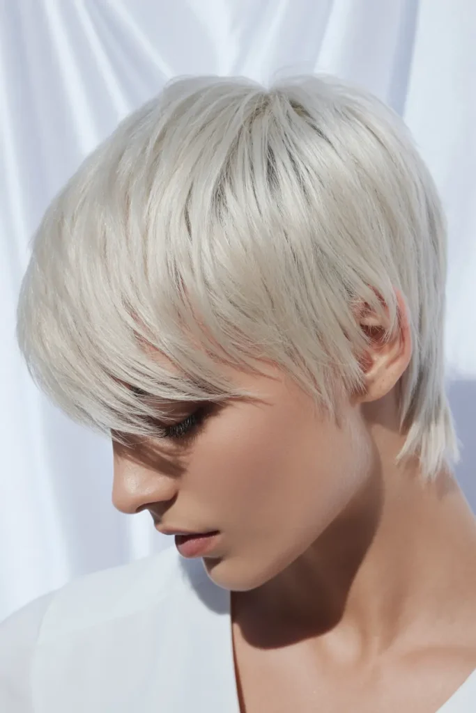 Platinum Blonde Pixie Cut