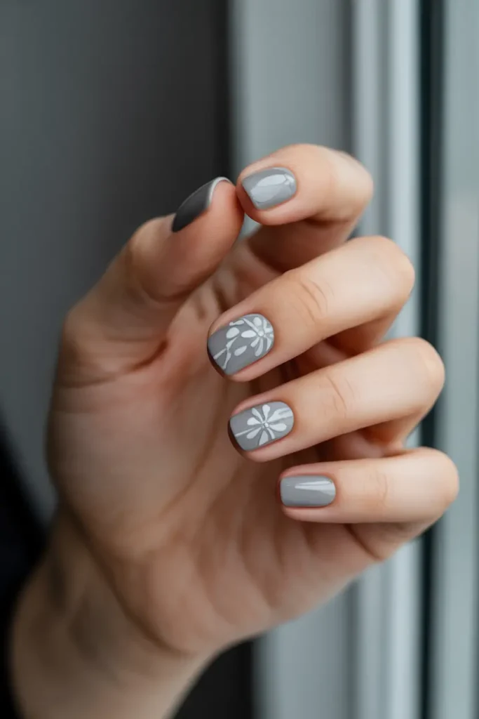 Soft Grey with Floral Touch
