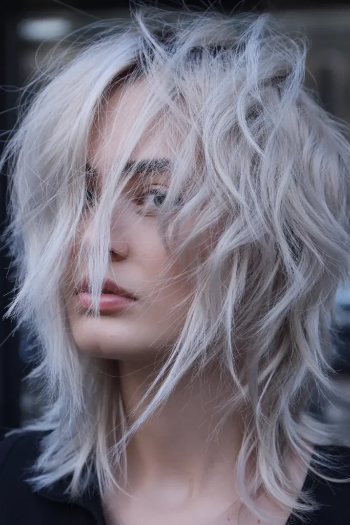 Textured Platinum Shag