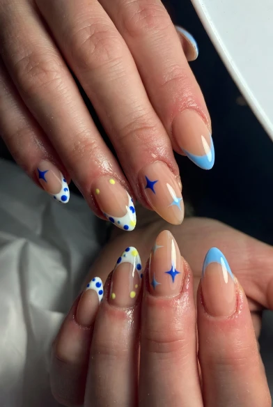 Blue Stars and Polka Dot Mix