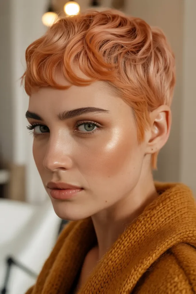 Copper Glow Cropped Pixie