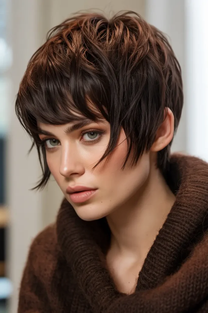 Dark Chocolate Choppy Pixie