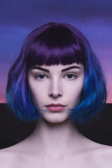 Enchanted Twilight Witch Bob in Purple and Blue