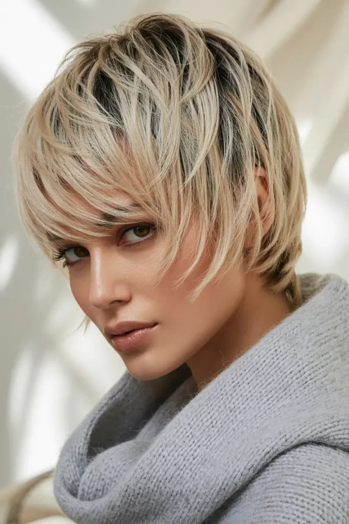 Frosted Blonde Textured Crop