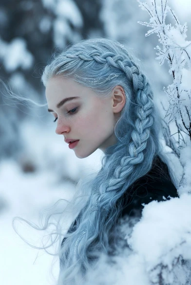 Ice Enchantress Braided Witch Hairstyle