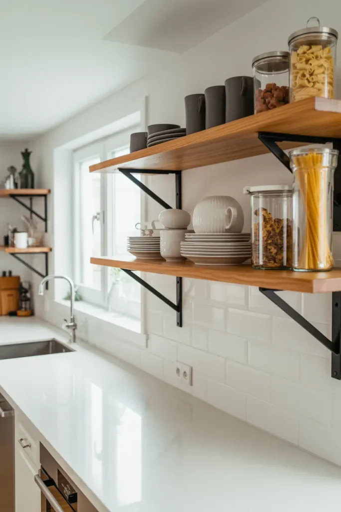 Incorporating Open Shelving for a Lighter Feel