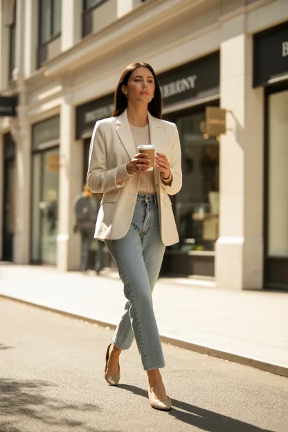 Layered Blazer Look for Chilly Mornings