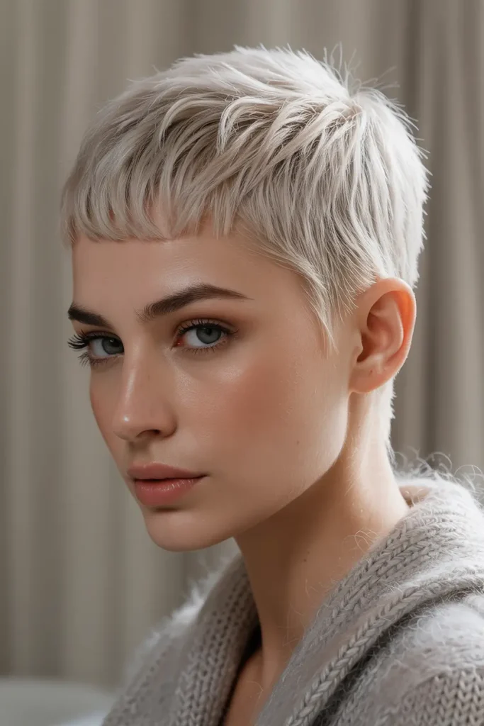Platinum Micro Pixie with Textured Layers