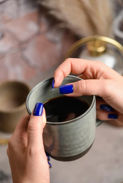 Royal Blue Short Square Nails