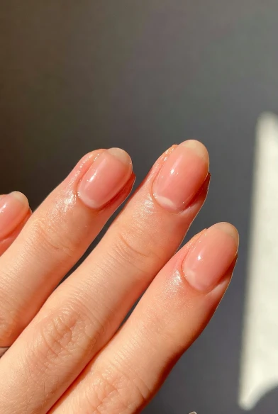 Sheer Nude Gloss Nails
