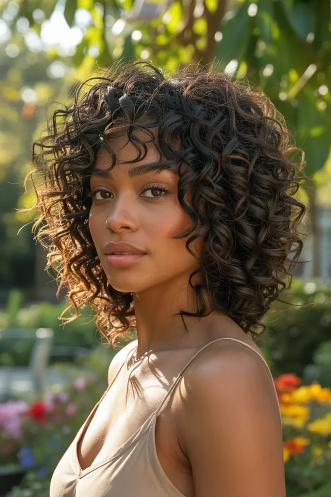 Soft Layers on Curly Hair