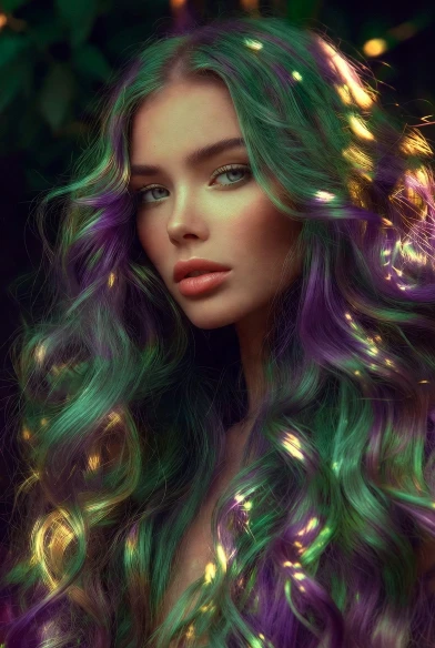 Spellbound Witch Waves in Green, Purple, and Gold
