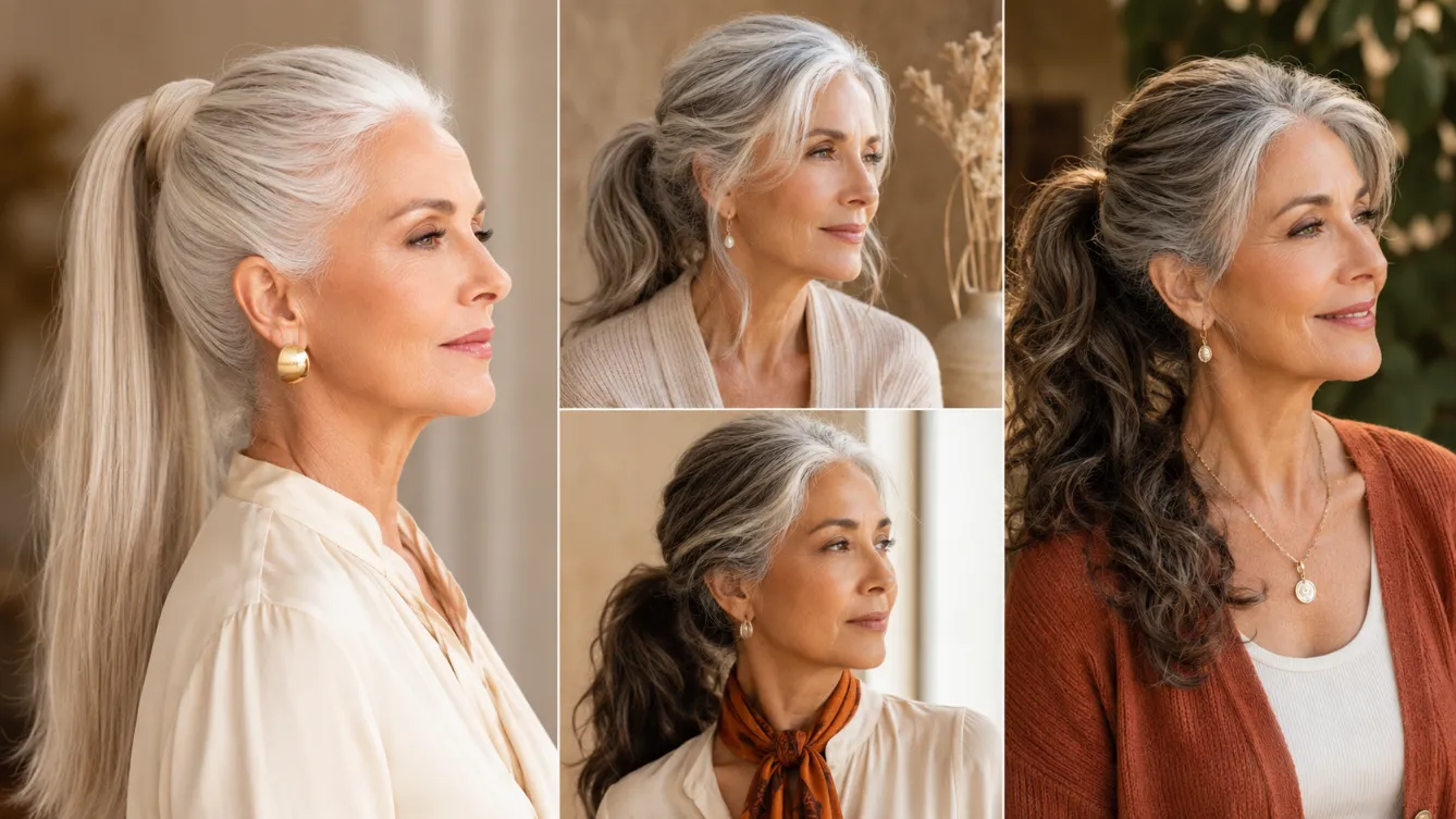 PONYTAIL HAIRSTYLES FOR WOMEN OVER 60