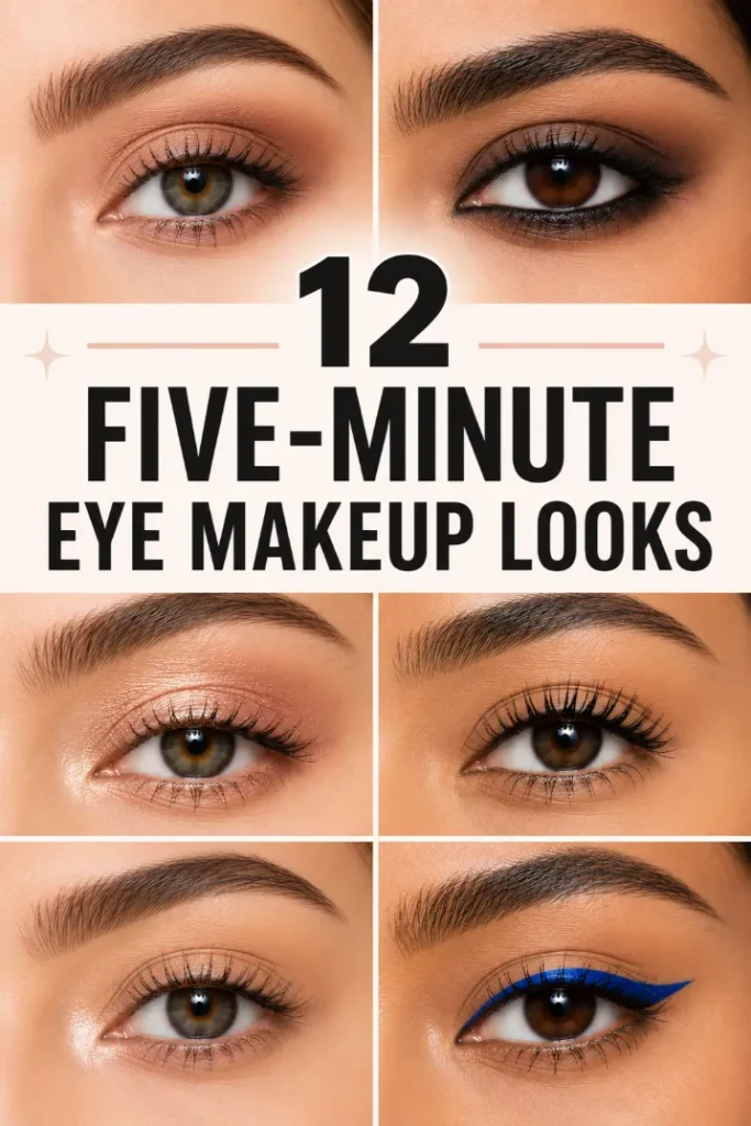 12 FIVE-MINUTE EYE MAKEUP LOOKS