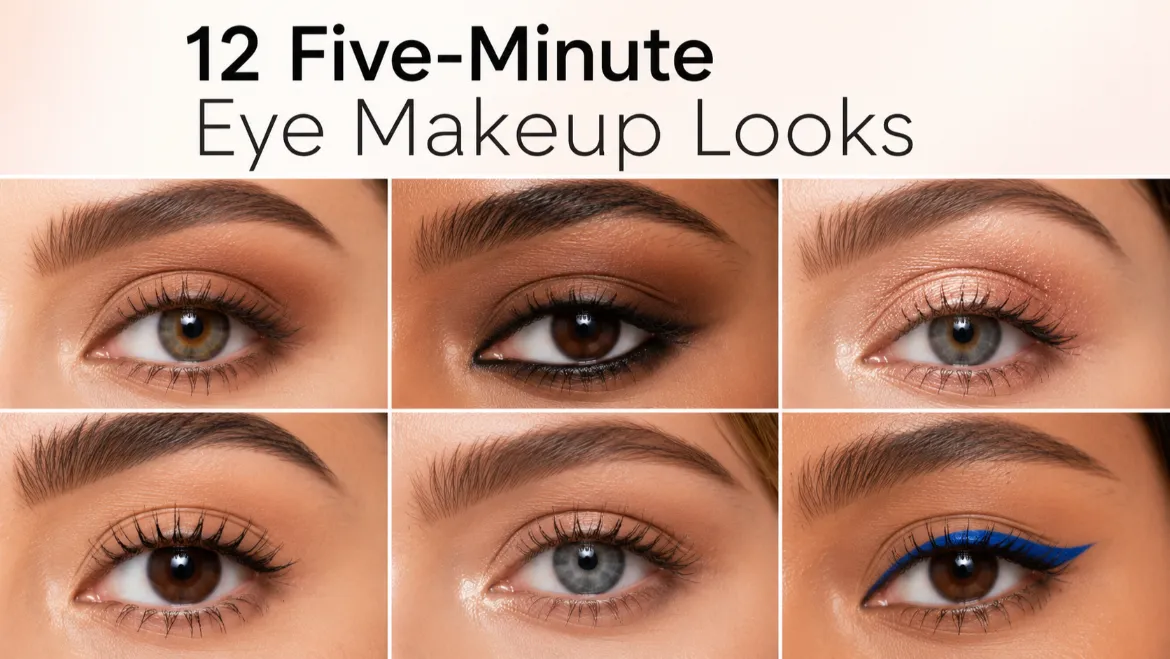 12 FIVE-MINUTE EYE MAKEUP LOOKS