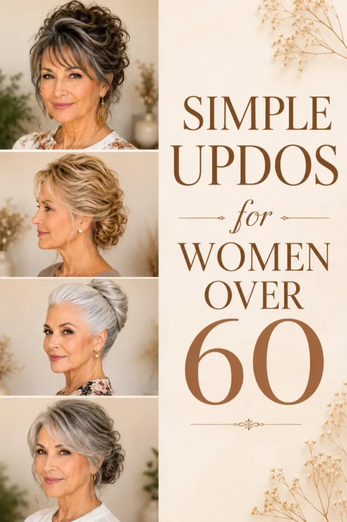 12 Simple Updo Hairstyles for Women Over 60