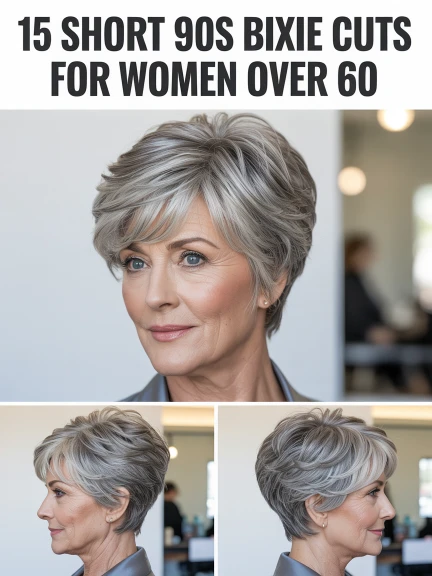 15 Short 90s Bixie Cuts for Women Over 60