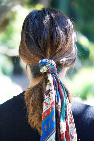 Scarf Braid Ponytail