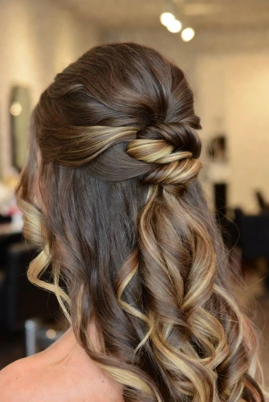 Braided Bun Half Up Prom Hairstyle