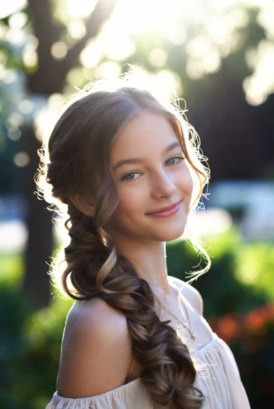 Twisted side braid for an easy, stylish spring look.