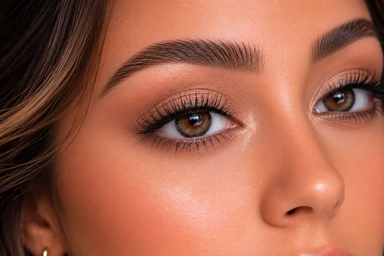 5-minute eye makeup look — tightlined lash line for natural thick lash effect with mascara