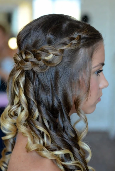 Fishtail Braid Half Up Prom Hairstyle