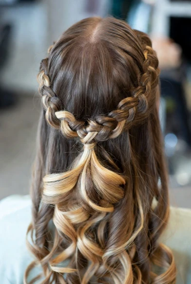 Rope Braid Half Up Half Down Hairstyle