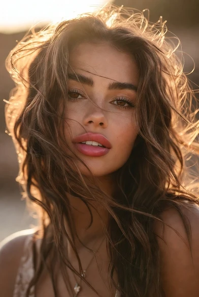Beach wave hairstyle for a casual, relaxed look.