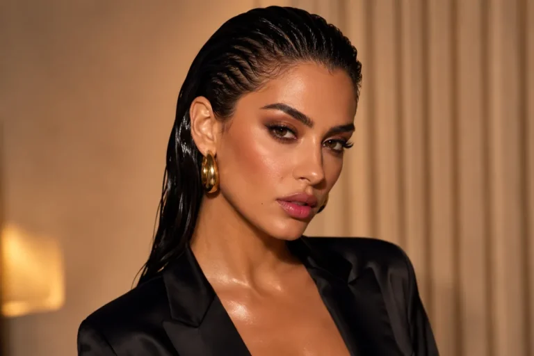 Wet Look Slick Back