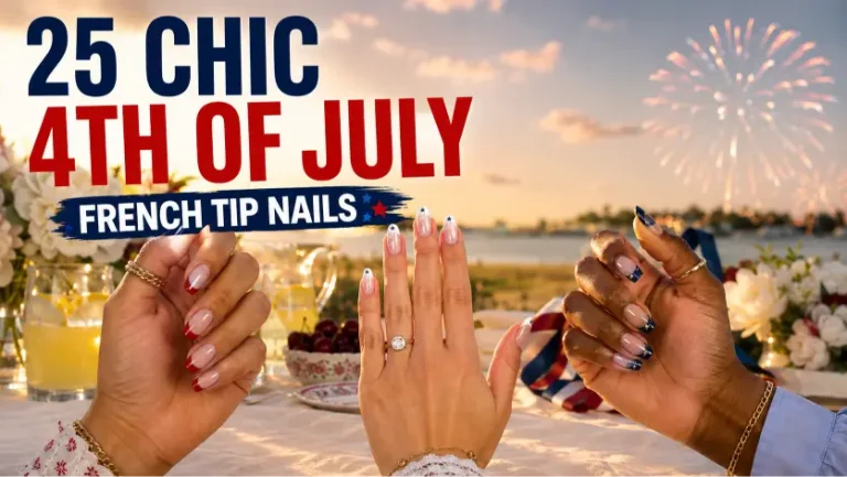 25 Chic 4th of July French Tip Nails
