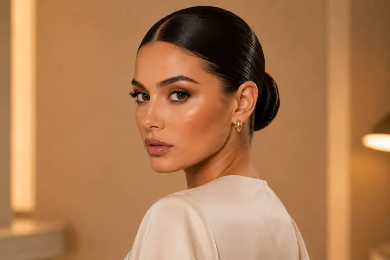 Glossed Slick Bun