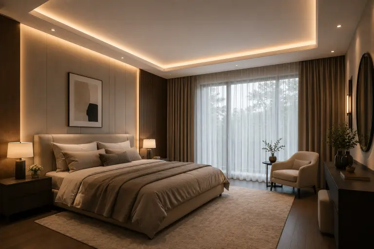 Hidden LED Bedroom Ceiling