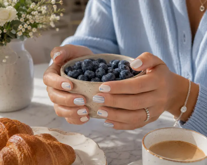Blueberry Milk Nails