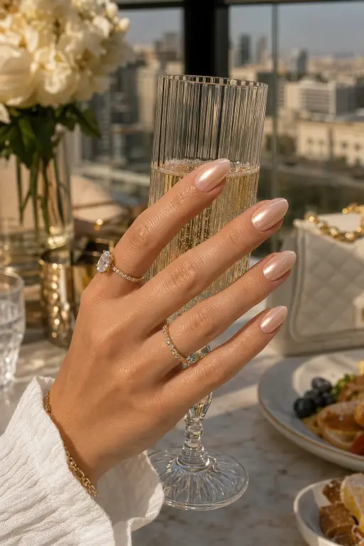 Champagne Glazed Nails