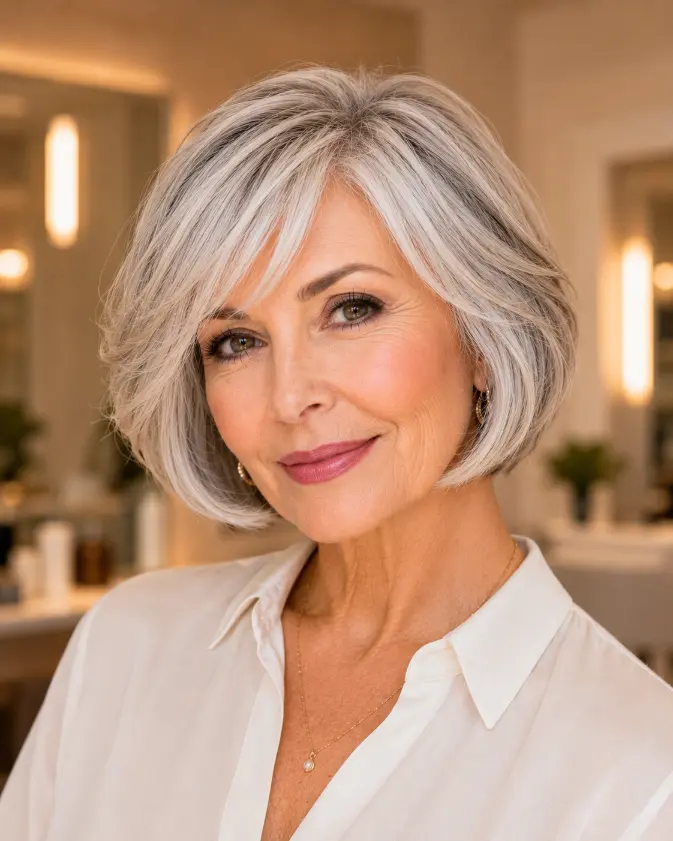 Chin-Length Layered Bob
