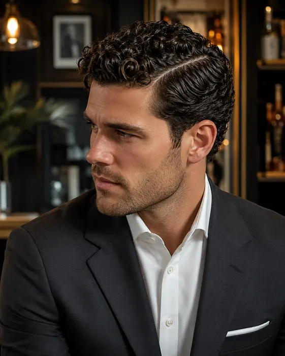 Curly Side Part