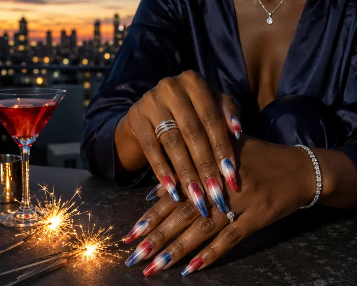 Firework Aura Nails