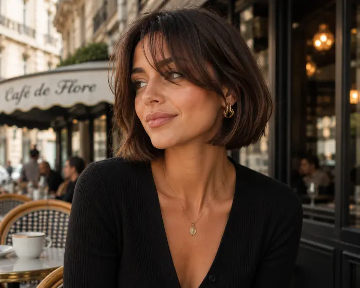 French Bob With Curtain Bangs