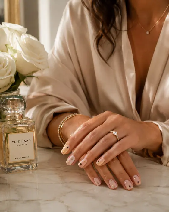 Gold Star Minimal Nails