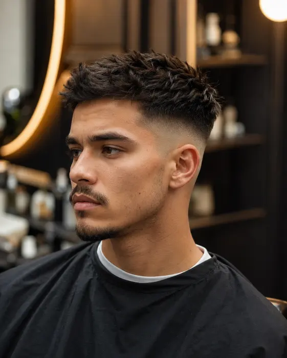 Mid Fade with Textured Top