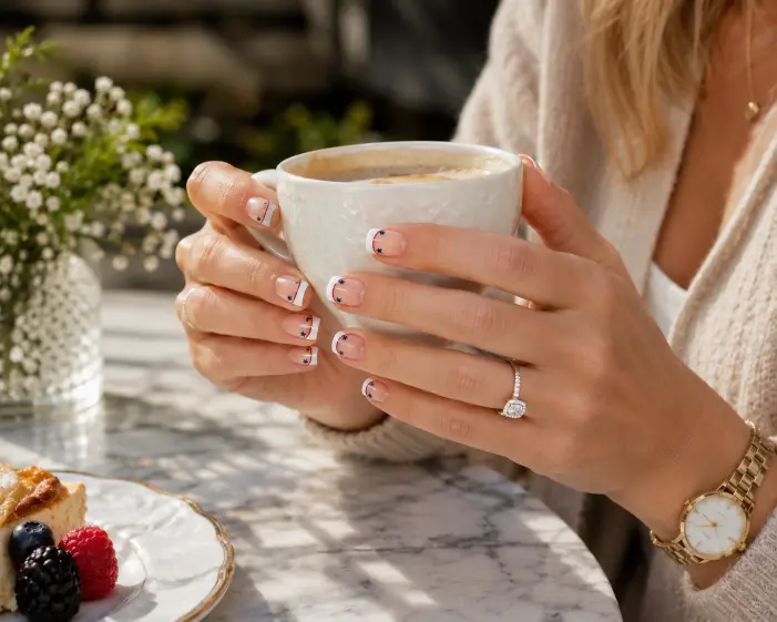 Minimal Star French Tips