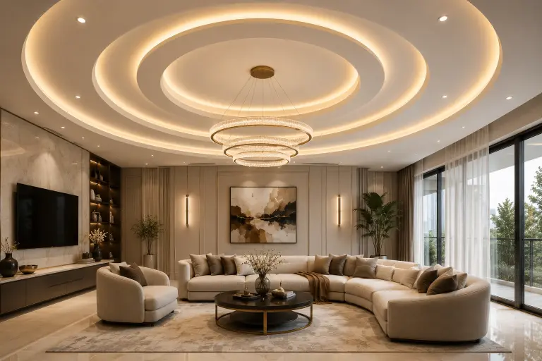 Circular Layered Ceiling Design